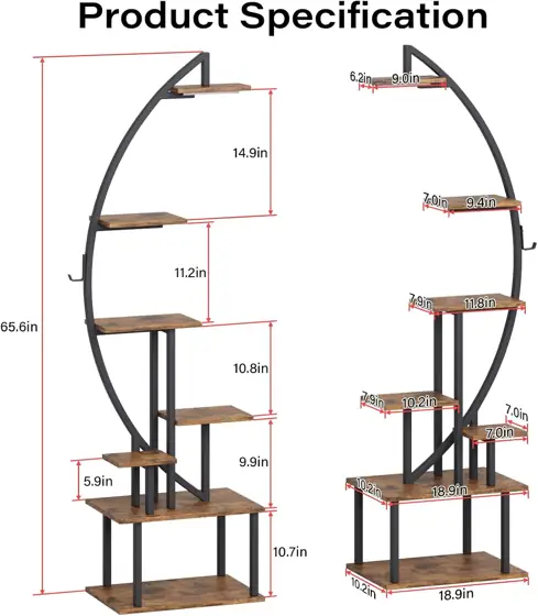 2-Pack Tall Bookshelf with Lights,… — Photo 2