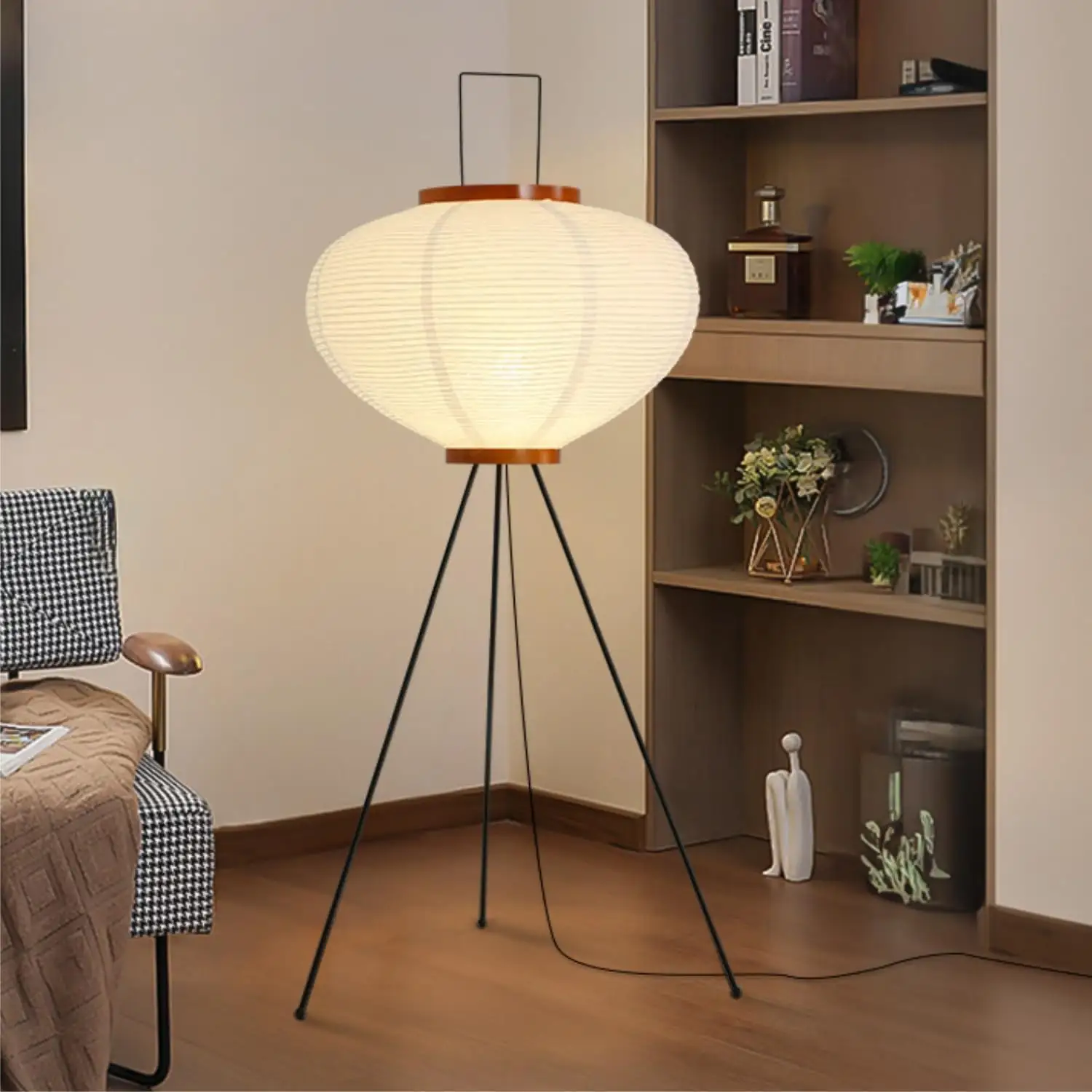 Rice Paper Floor Lamp, Japanese… — Photo 1