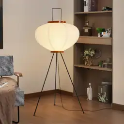 Rice Paper Floor Lamp, Japanese… — Photo 1