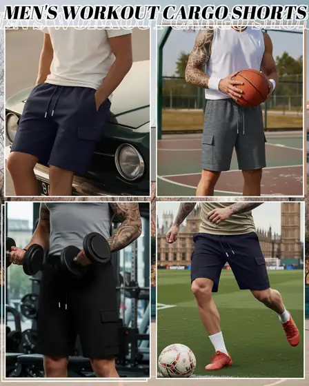 3 Pack Men's Cargo Sweat… — Photo 2