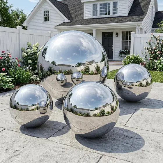 4Pcs Silver Inflatable Mirror Ball… — Photo 1