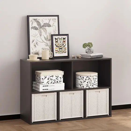 Wooden 5-Cube Storage Organizer with… — Photo 1