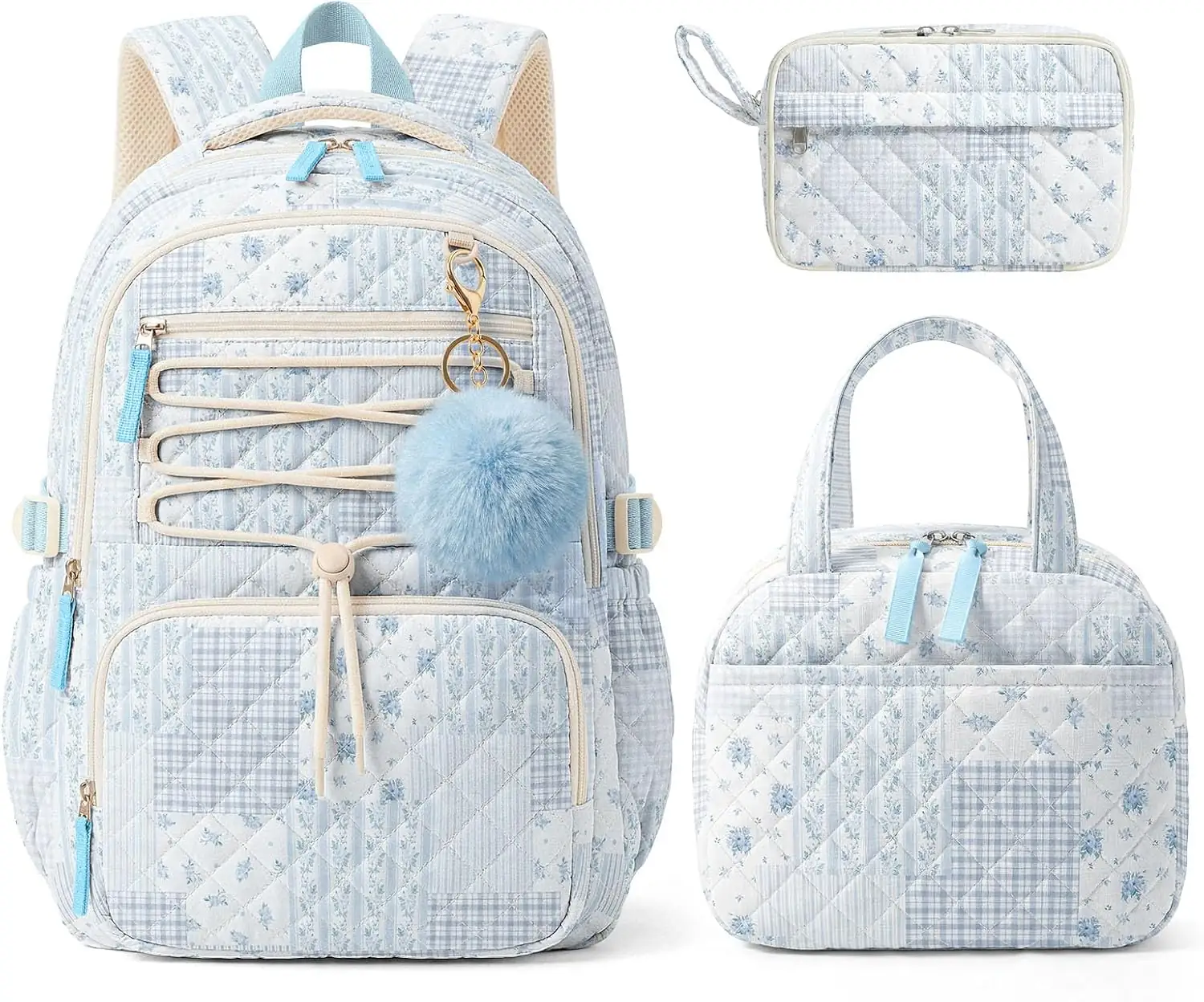 Shirabags 3-Pc Quilted School Set:… — Photo 1