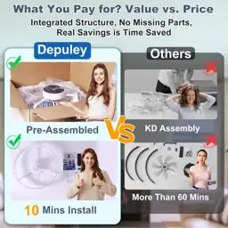 Depuley 20" LED Ceiling Fan… — Photo 2