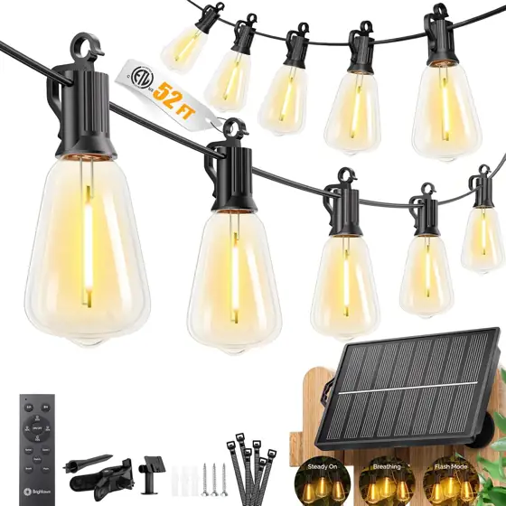 Brightown 52FT Solar String Lights… — Photo 1