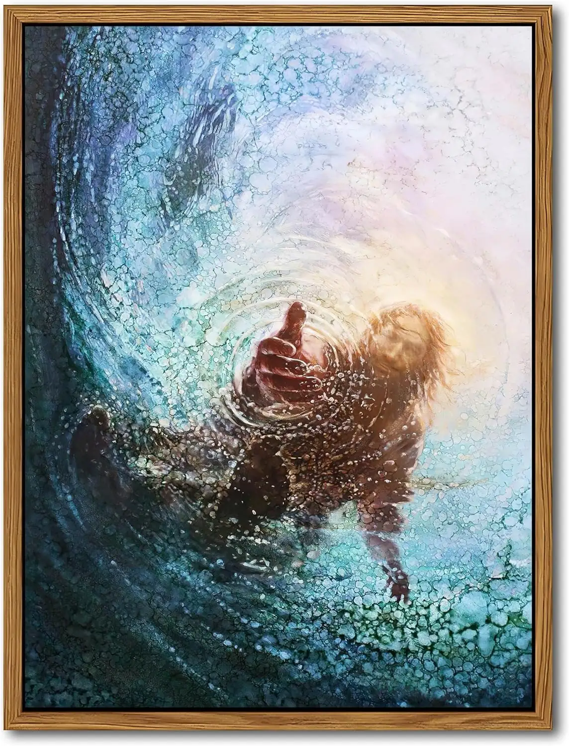 Floating Frame Jesus Wall Art,… — Photo 1