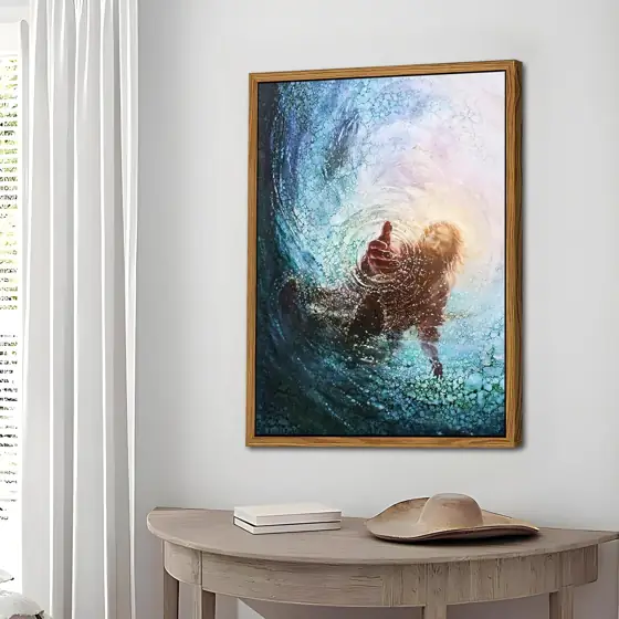 Floating Frame Jesus Wall Art,… — Photo 2