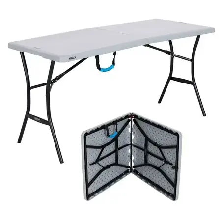 Lifetime 5-Foot Rectangle Fold-in-Half Table,… — Photo 1