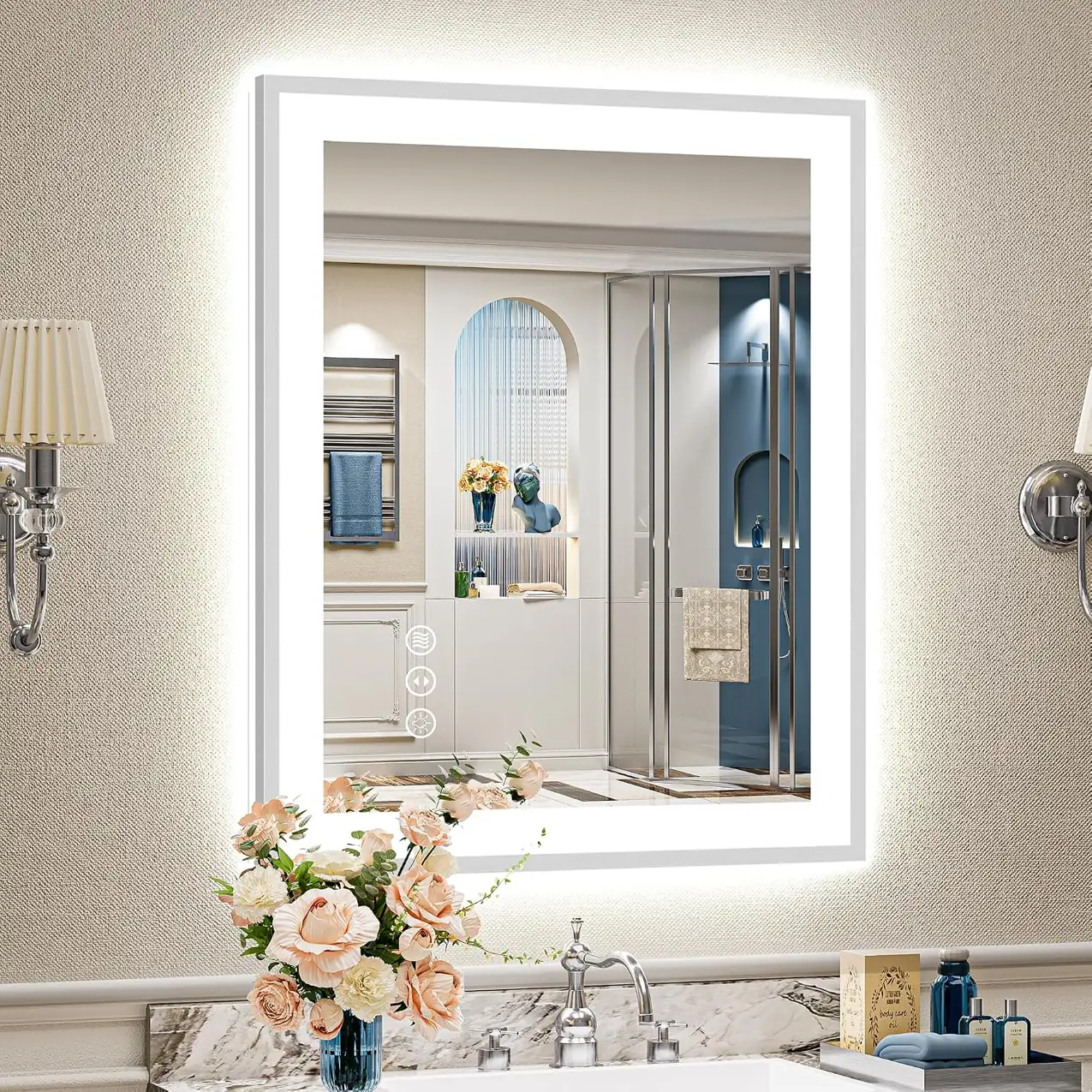 24x32 Inch Brushed Nickel LED… — Photo 1