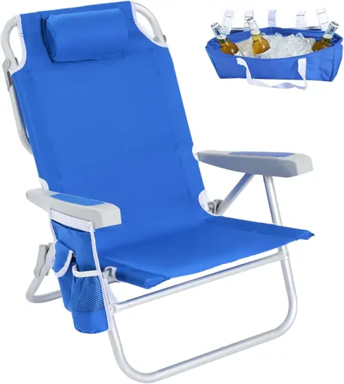SUNNYFEEL Low Beach Chair, 5-Position… — Photo 1