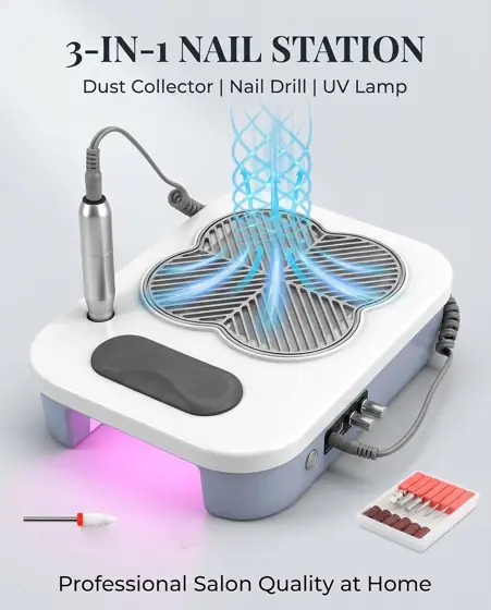 3-in-1 Nail Dust Collector, Electric… — Photo 2