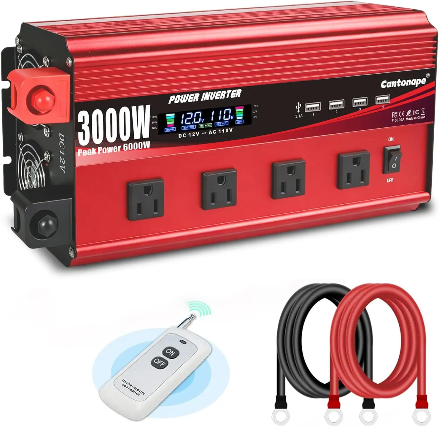 Cantonape 3000W Power Inverter 12V… — Photo 1