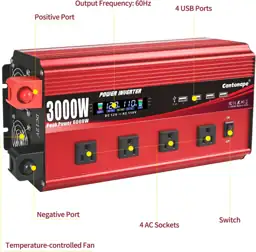 Cantonape 3000W Power Inverter 12V… — Photo 2