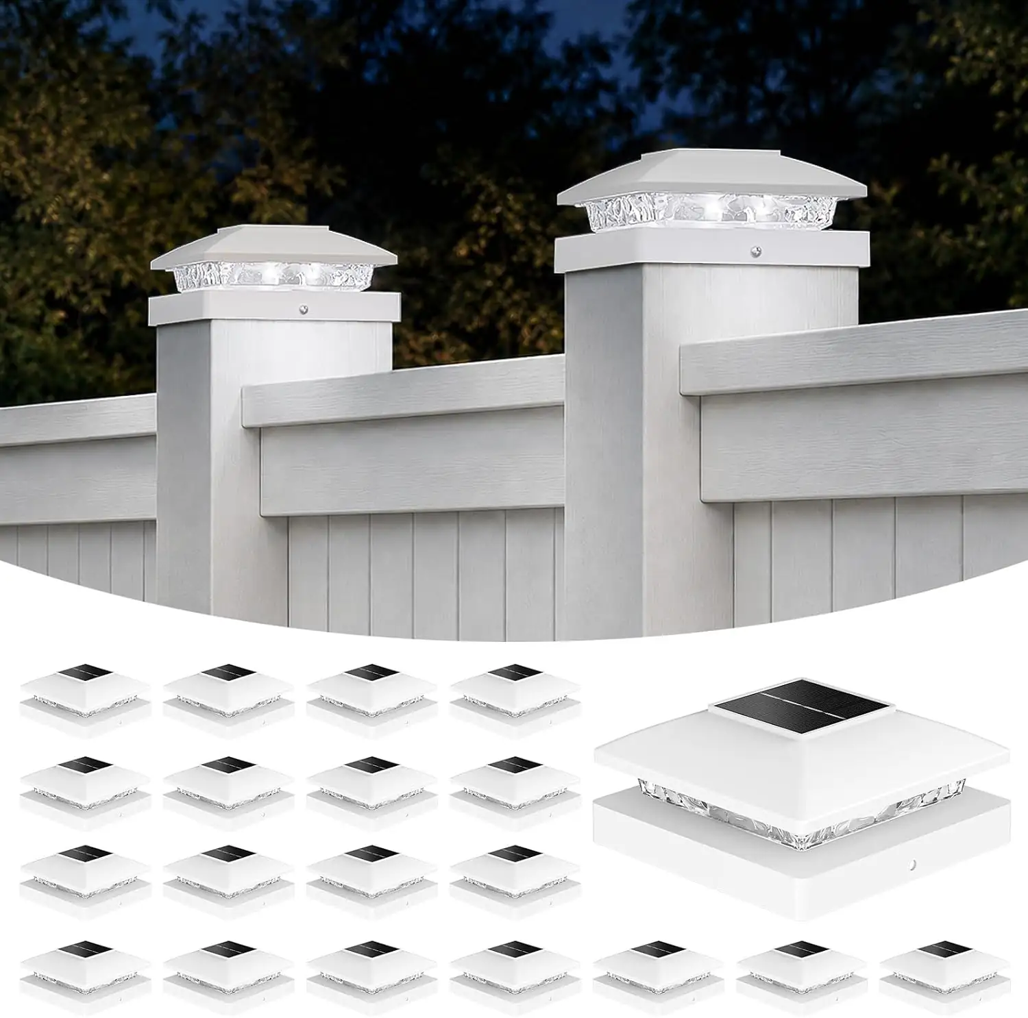 APONUO Solar Post Cap Lights… — Photo 1
