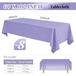 fani 8 Packs Lavender Tablecloth… — Photo 2