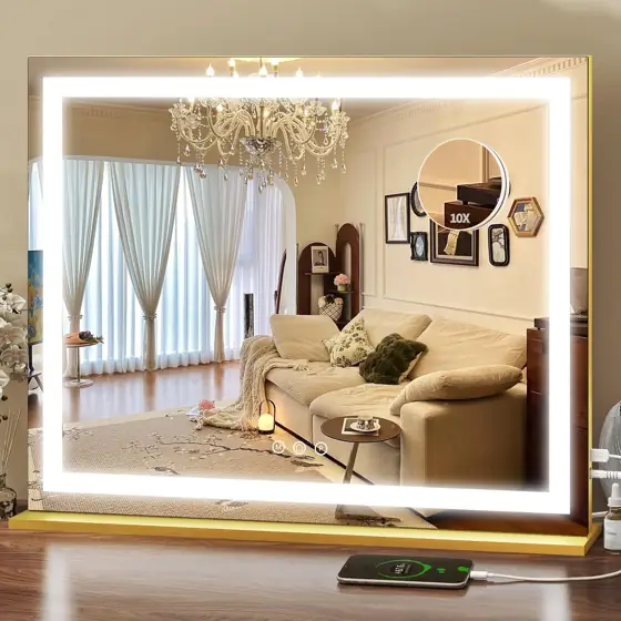 ROLOVE 23x18 Inch Gold Vanity… — Photo 1