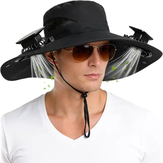 Hat with Fans Solar Power,… — Photo 1