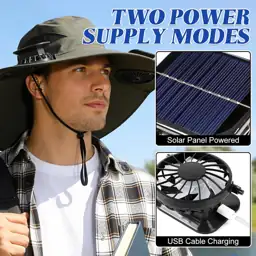 Hat with Fans Solar Power,… — Photo 2