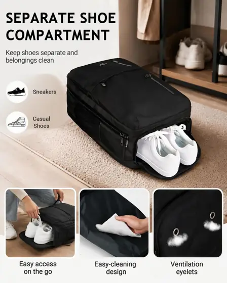 MATEIN Travel Backpack with Shoe… — Photo 2