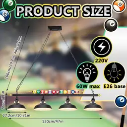 Rossesay Adjustable Pool Table Lights,… — Photo 2