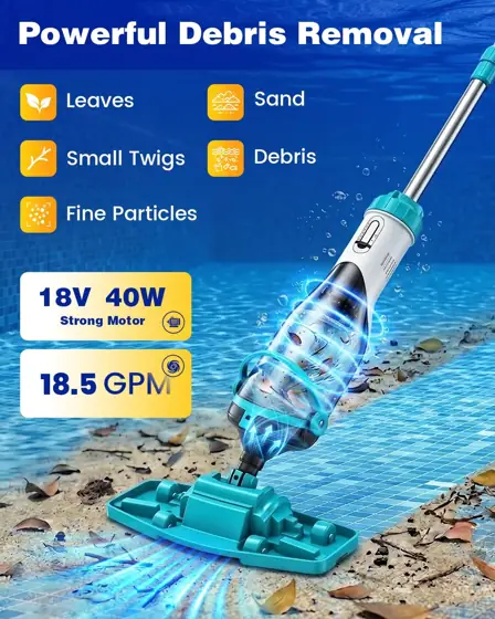 Saker Cordless Handheld Pool Vacuum… — Photo 2