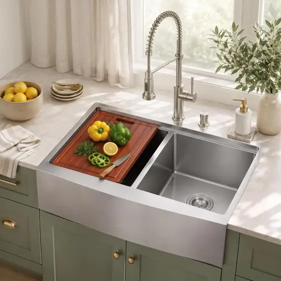 MILOSEN Farmhouse Kitchen Sink 33"… — Photo 1