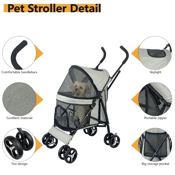 Umbrella-Shaped Doggy Stroller for Small… — Photo 2