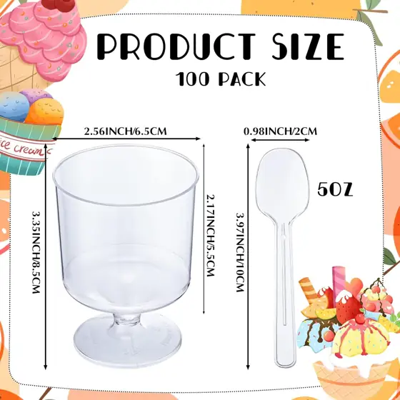 Nuogo 200 Pcs 5oz Mini… — Photo 2