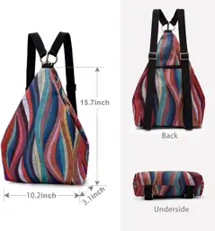Black Butterfly Boho Small Backpack… — Photo 2