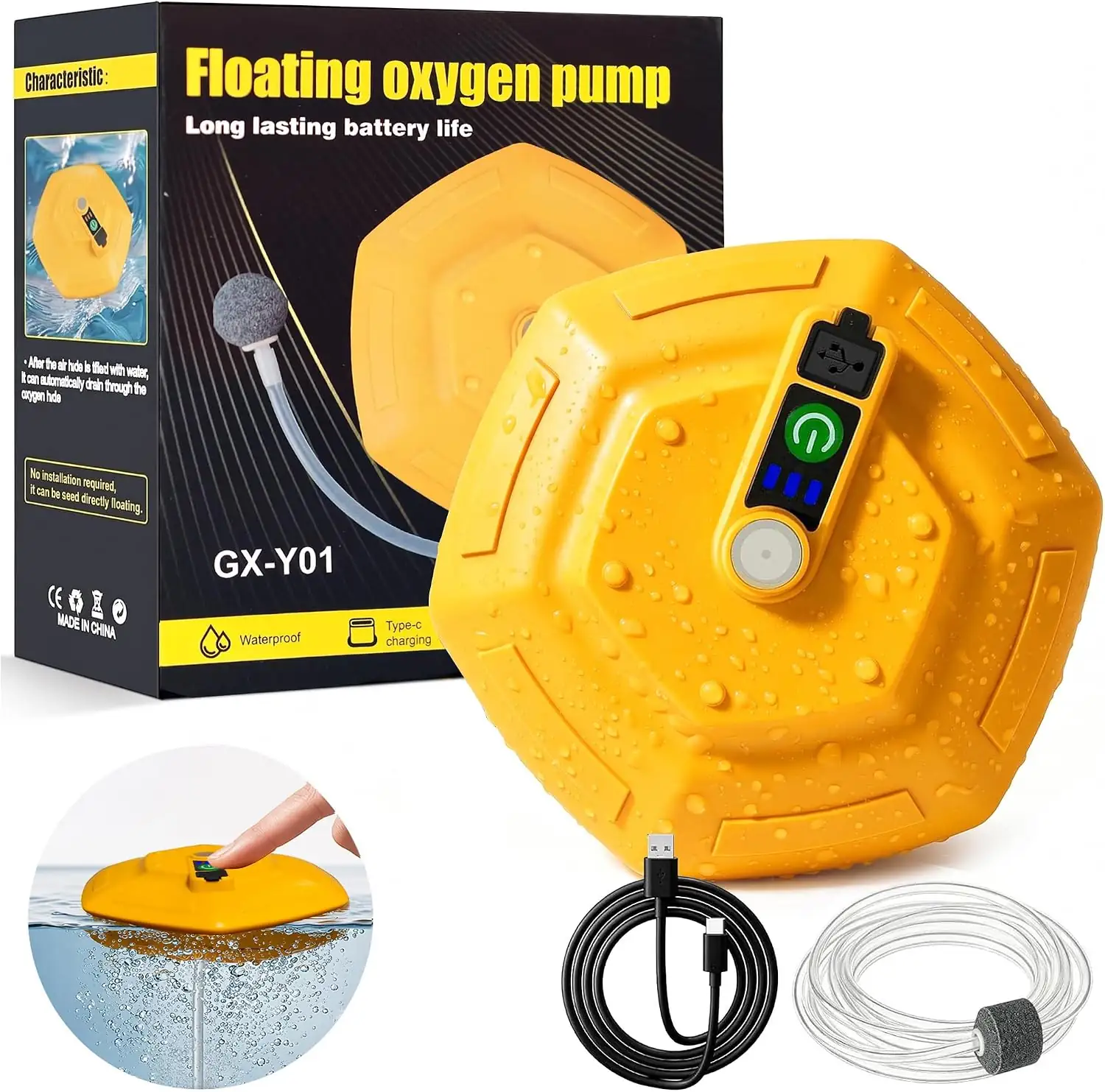 Floating Bait Bucket Aerator, USB-C,… — Photo 1