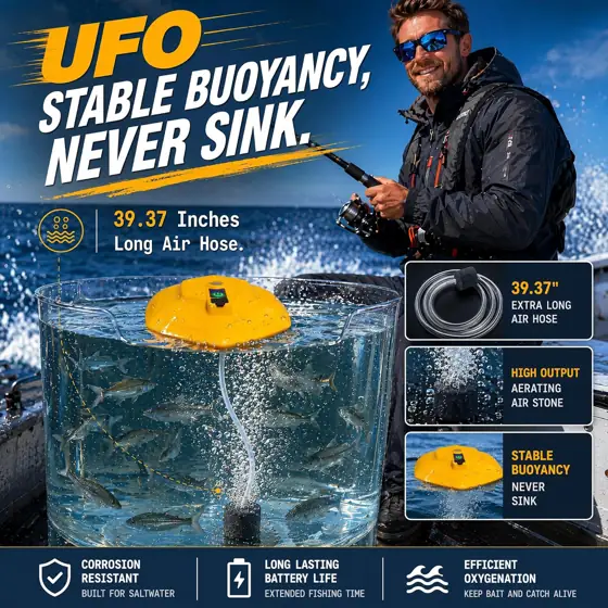 Floating Bait Bucket Aerator, USB-C,… — Photo 2