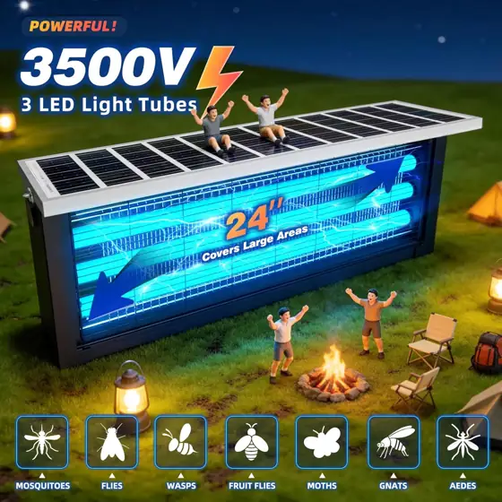 Large Solar Bug Zapper Outdoor,… — Photo 2