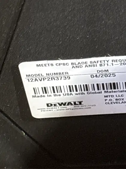 DeWalt 12AVP2R3739 21 in. 163… — Photo 5