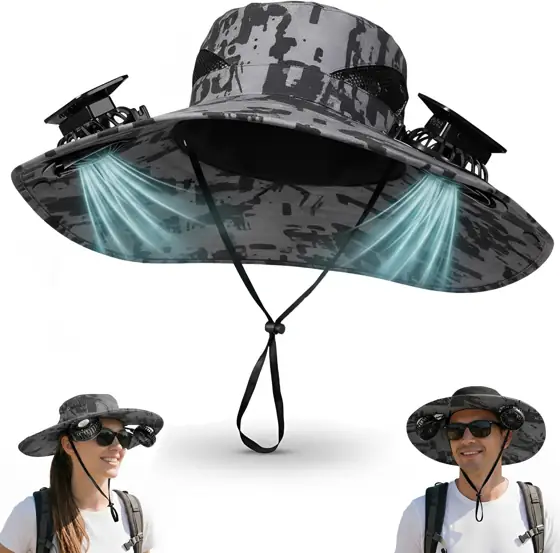 Solar-Powered Fan Hat, 2-in-1 UPF50+… — Photo 1