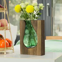 Wood and Glass Inlay Vases… — Photo 2