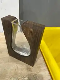 Wood and Glass Inlay Vases… — Photo 3