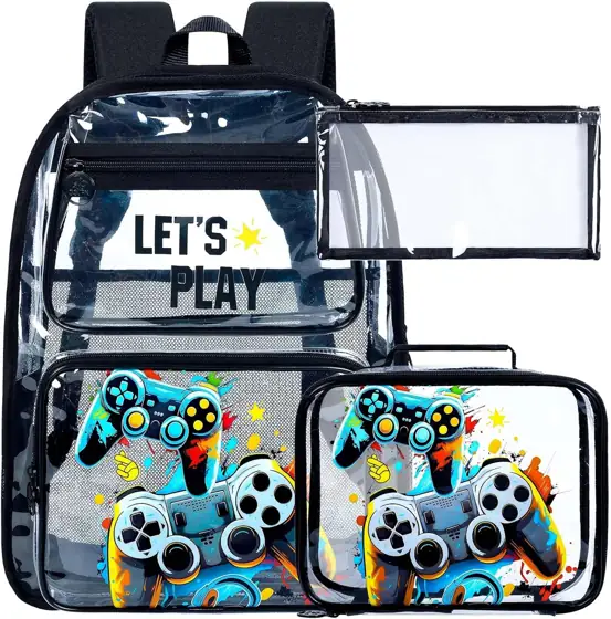 UFNDC 3PCS Clear Backpack for… — Photo 1