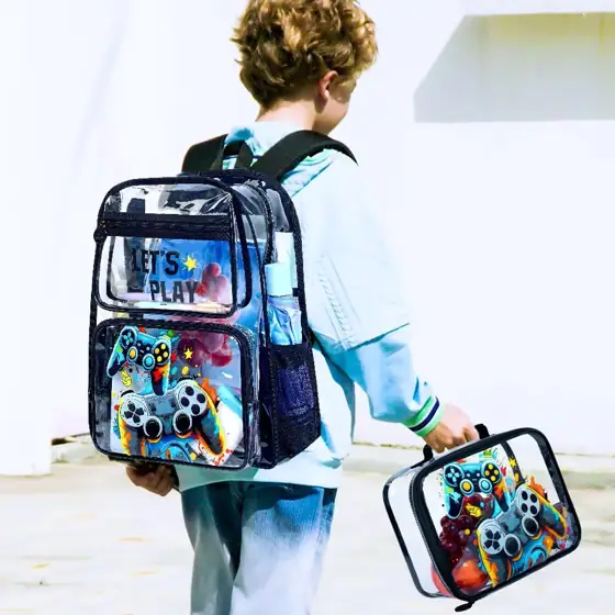 UFNDC 3PCS Clear Backpack for… — Photo 2