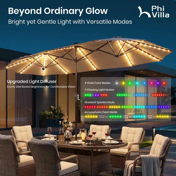 PHI VILLA 13ft Patio Umbrella… — Photo 2
