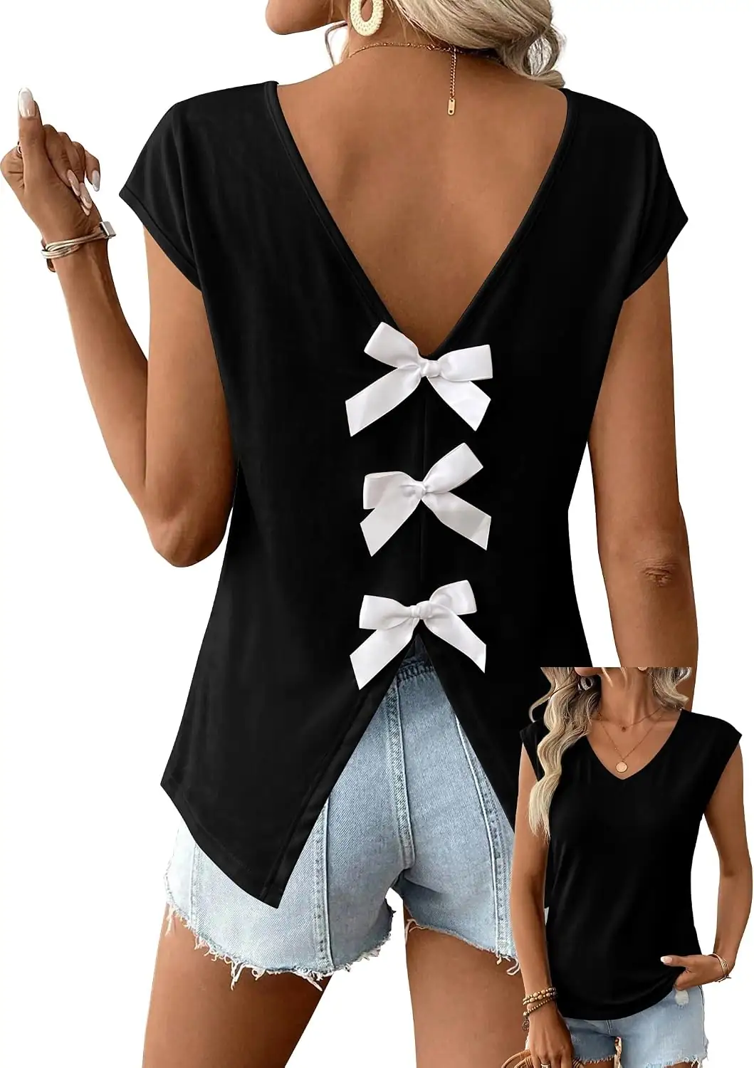 Falechay Womens Summer Tops Open… — Photo 1