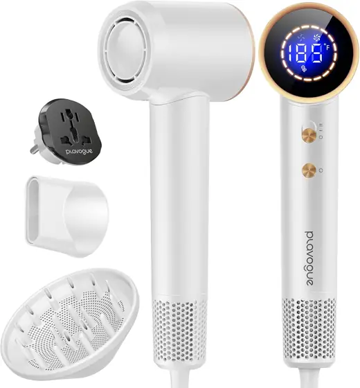 Dual-Voltage Travel Hair Dryer with… — Photo 1