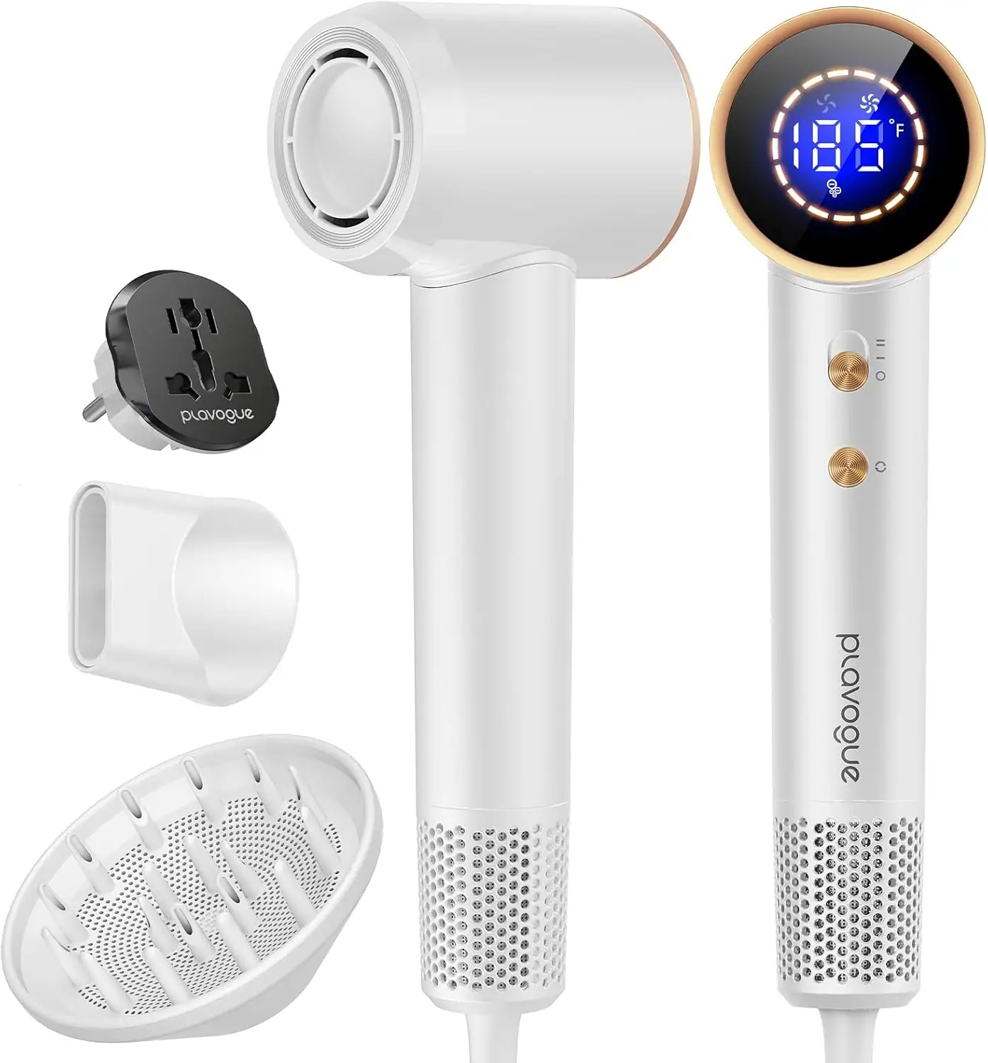 Dual-Voltage Travel Hair Dryer with… — Photo 1