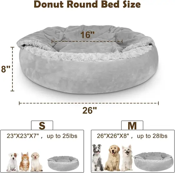 JOEJOY Donut Dog Bed for… — Photo 2