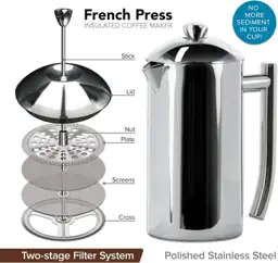 Frieling Double-Walled Stainless-Steel French Press… — Photo 2