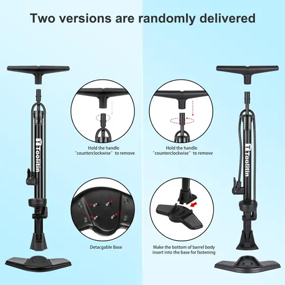 TOOLITIN Bike Pump with Gauge,… — Photo 2