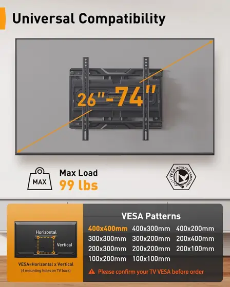 Perlegear Full Motion TV Wall… — Photo 2