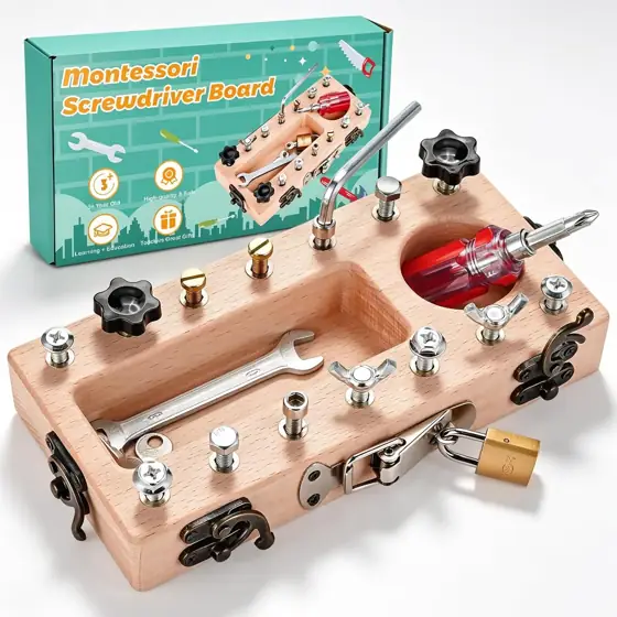 Montessori Screwdriver Board Set with… — Photo 1