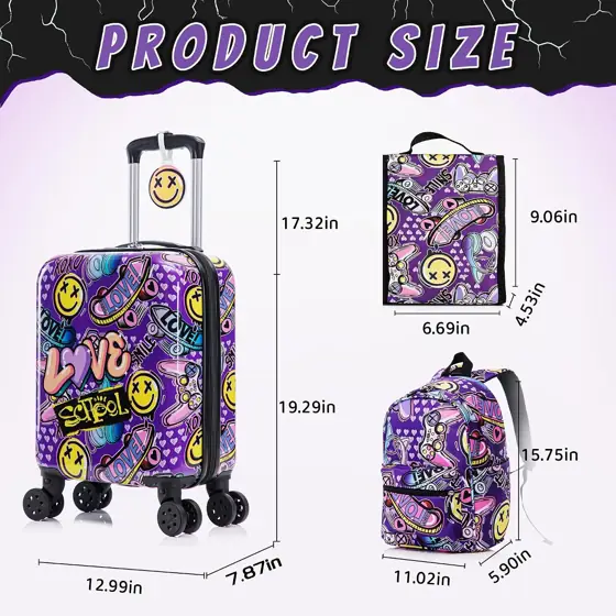 16' Kid's Luggage Set with… — Photo 2