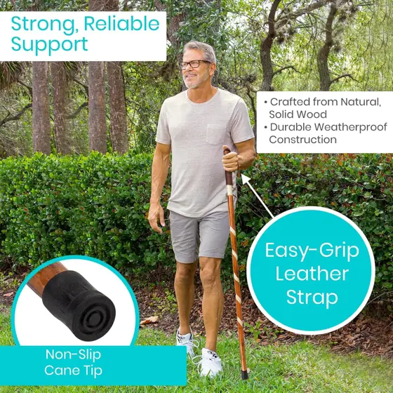 Vive Wooden Walking Stick -… — Photo 2