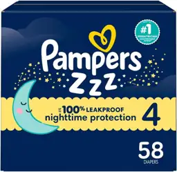 Pampers Overnight Diapers, Size 4… — Photo 1